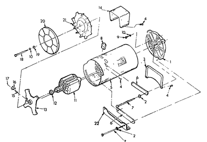 Generator Diagram and Parts List for 9186-0-T40004  Briggs and Stratton Generator